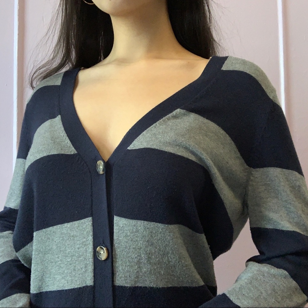 Tommy Hilfiger Women's Striped Button-Up Cardigan - Picture 6 of 7